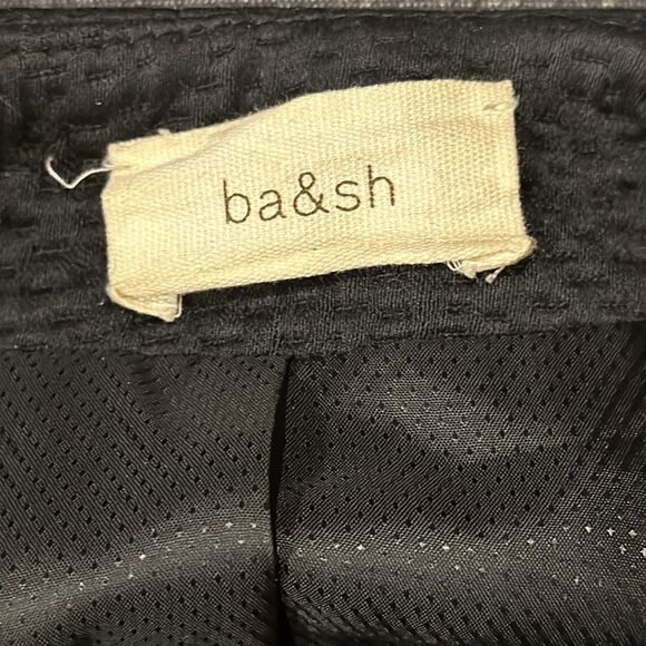 Ba&sh sz 1, M jacket black with gold details wool cotton  blend shoulder detail - Picture 6 of 9